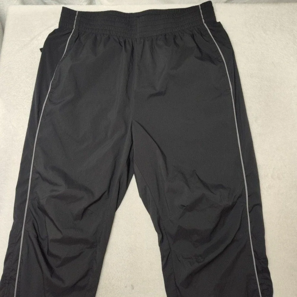 Adidas Track Pants Mens M Black Climaproof Wind Windproof Running Golf Tennis